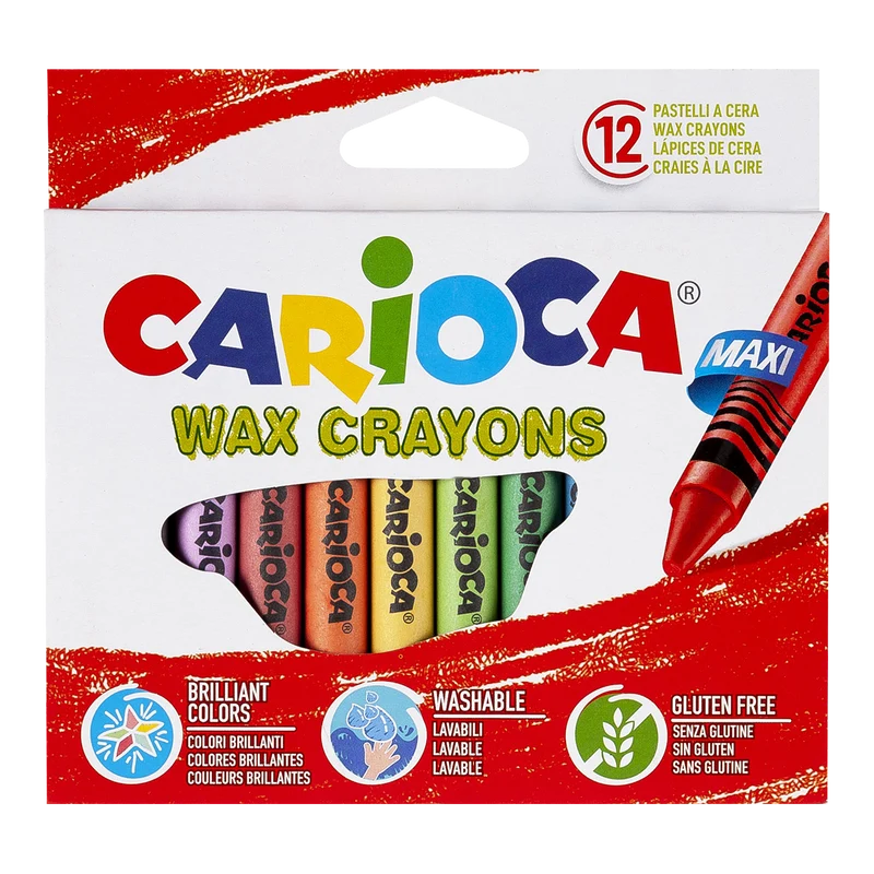 Carioca восъчни пастели Maxi, 12 бр.