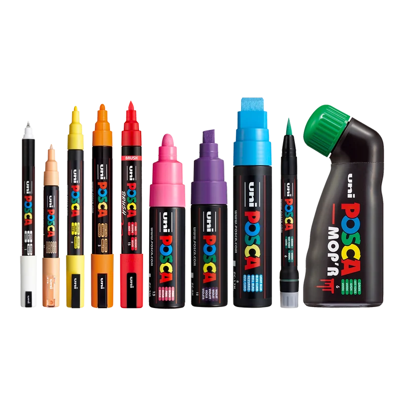 Posca set akrilnih markerjev mešane barve