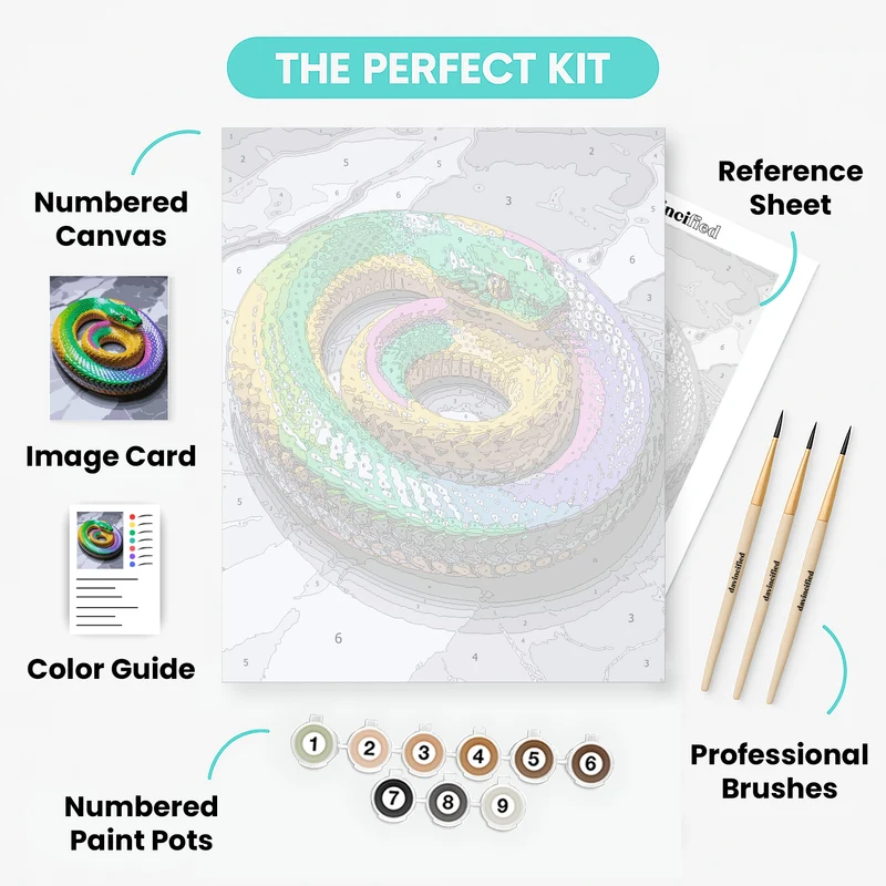 Rainbow Serpent - Paint by Numbers Kit