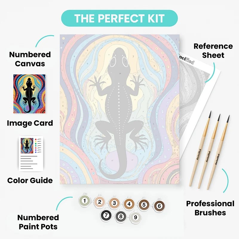 Vibrant Lizard - Paint by Numbers Kit