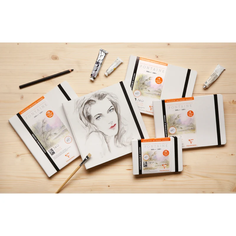 Taccuino per acquerello Clairefontaine Fontaine HP 300 g/m² – copertina rigida