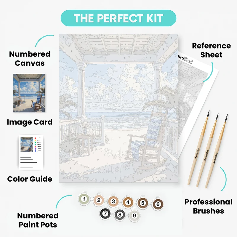 Coastal Porch Paradise - Paint by Numbers Kit
