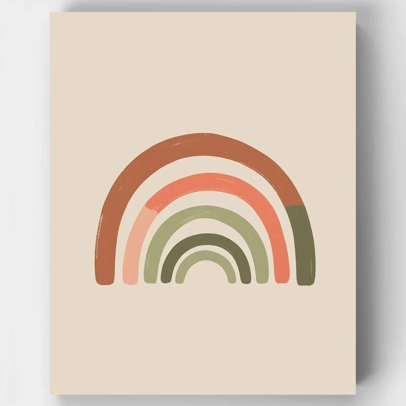 Earthy Rainbow - Paint by Numbers Kit
