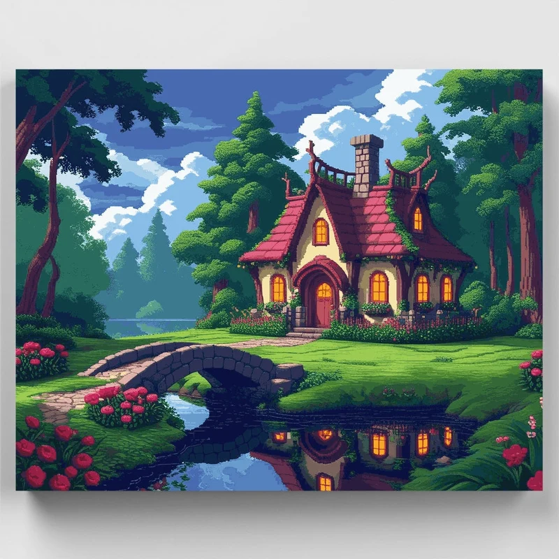 Enchanted Cottage Garden - Paint by Numbers Kit