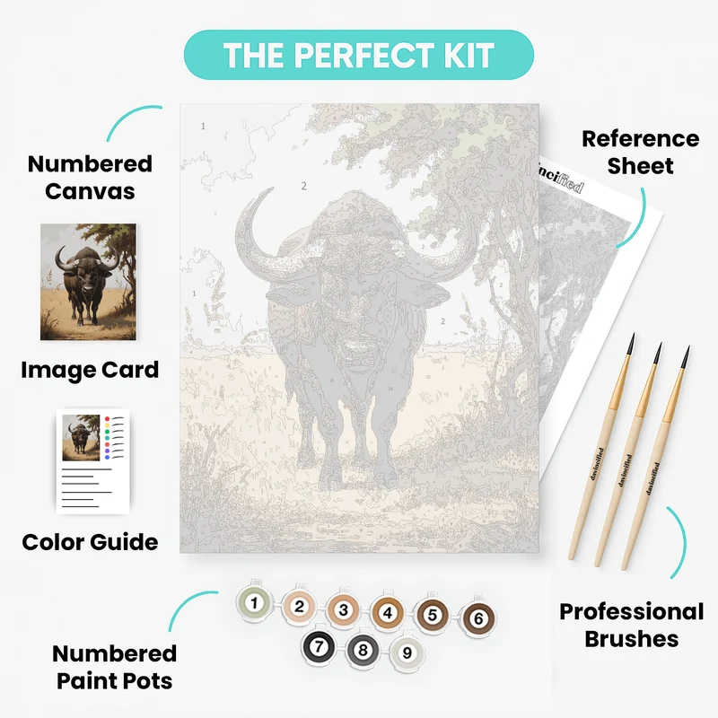 Majestic Buffalo - Paint by Numbers Kit