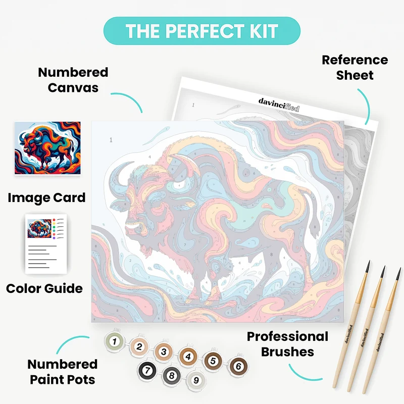 Vibrant Buffalo - Paint by Numbers Kit