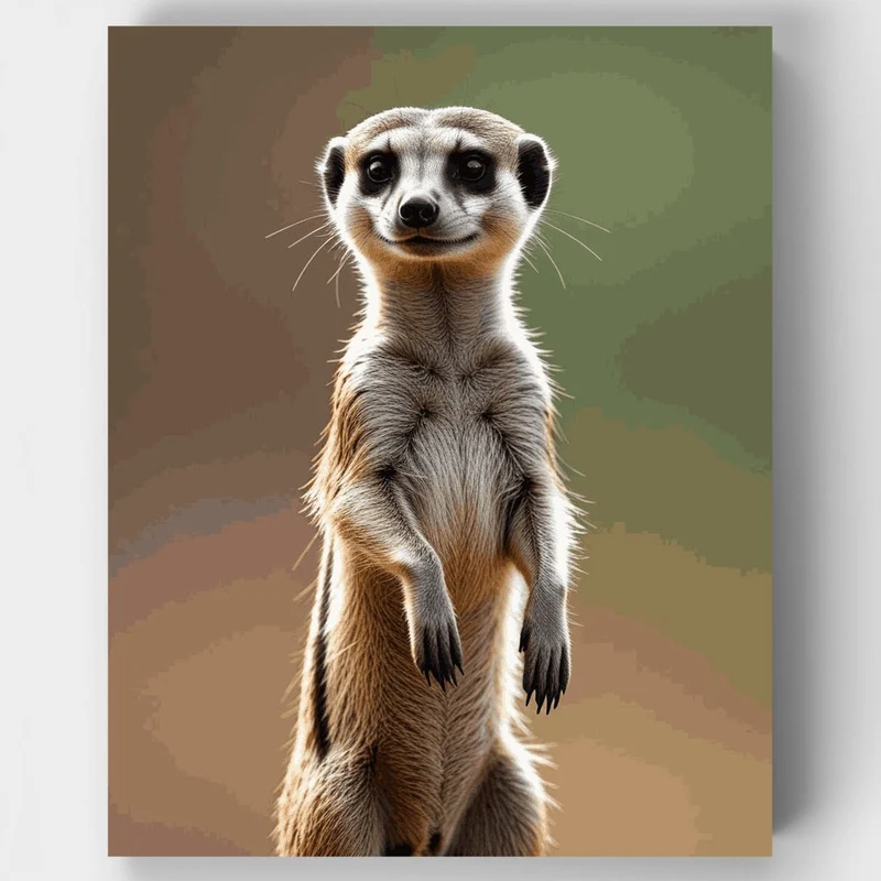 Adorable Meerkat Stand - Paint by Numbers Kit
