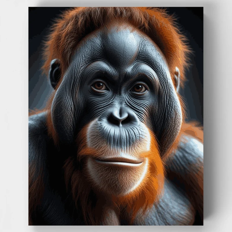Orangutan Portrait - Paint by Numbers Kit