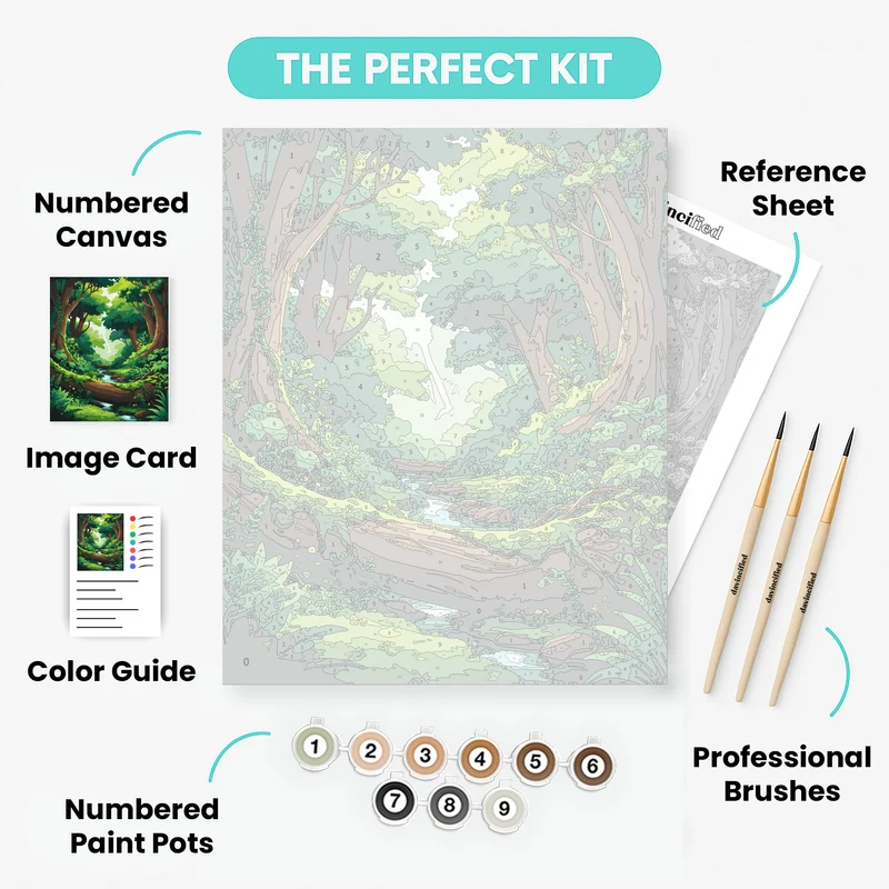 Jungle Stream Paradise - Paint by Numbers Kit