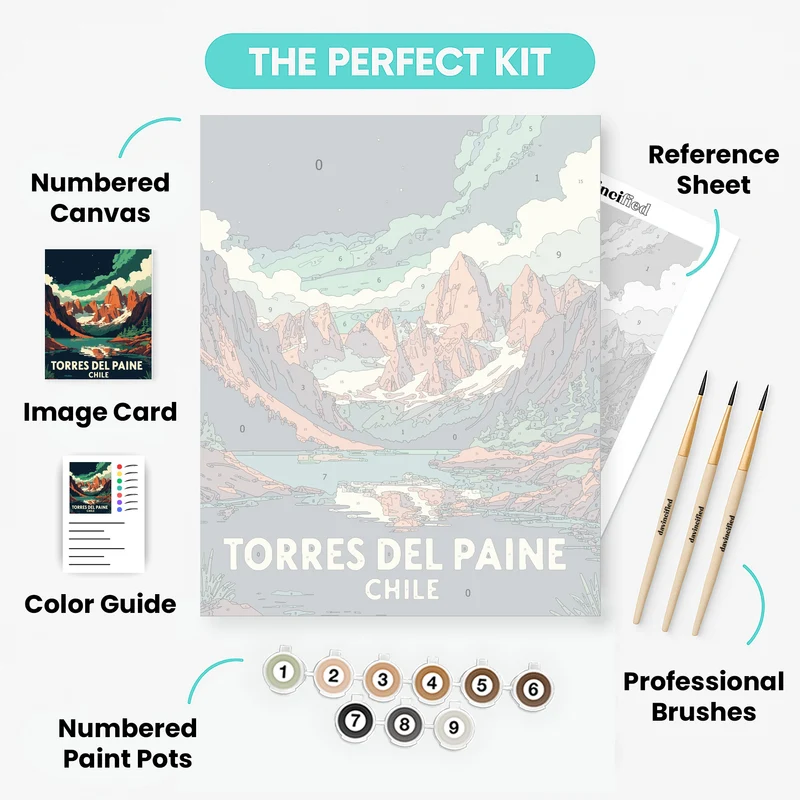 Torres del Paine - Paint by Numbers Kit