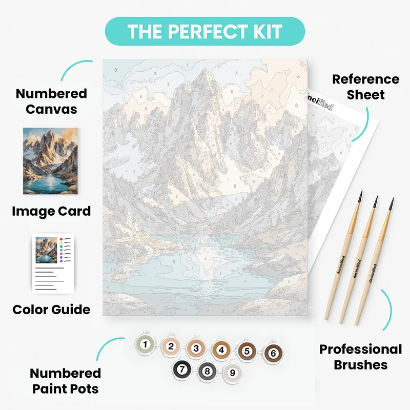 Pristine Alpine Lake Sanctuary - Paint by Numbers Kit