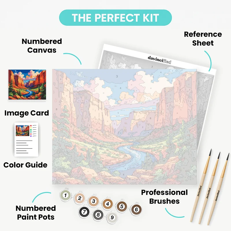 Desert Canyon River - Paint by Numbers Kit