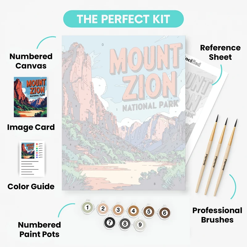 Mount Zion National Park - Paint by Numbers Kit