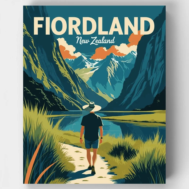 Fiordland New Zealand - Paint by Numbers Kit