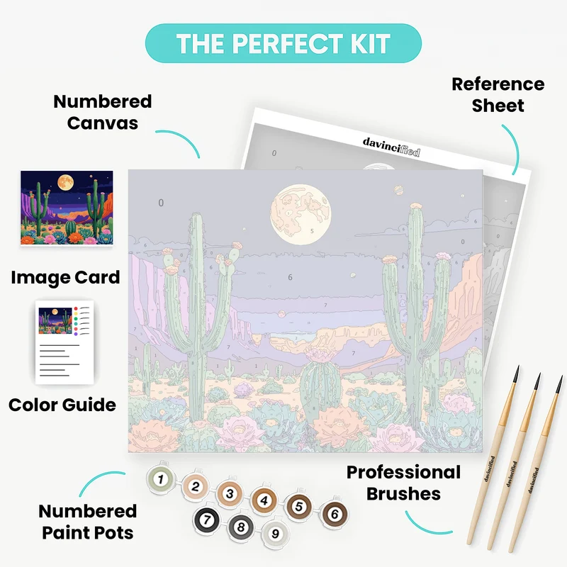 Desert Night Blooms - Paint by Numbers Kit