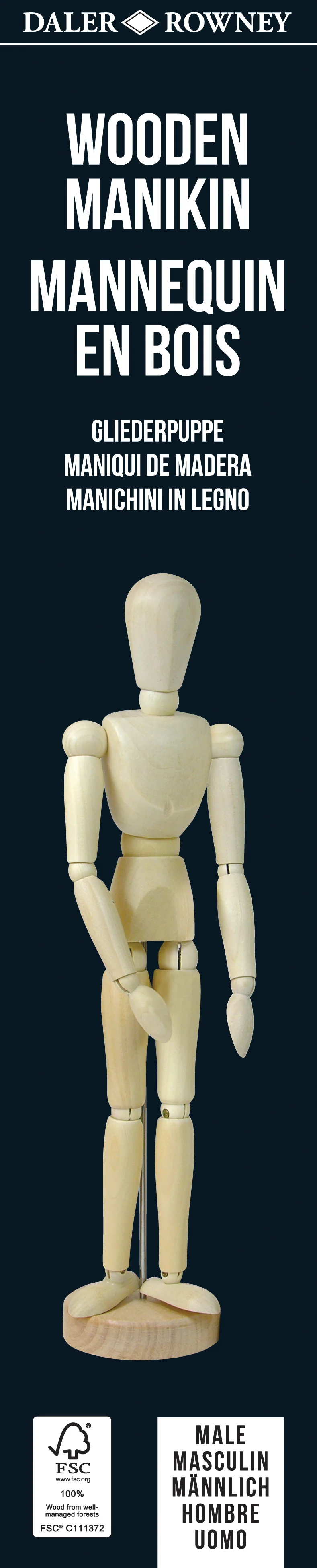 Drvena lutka DALER ROWNEY 30 cm