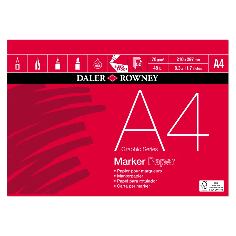 Blok za markere DALER ROWNEY Marker Graphic A4 70g 50 listova