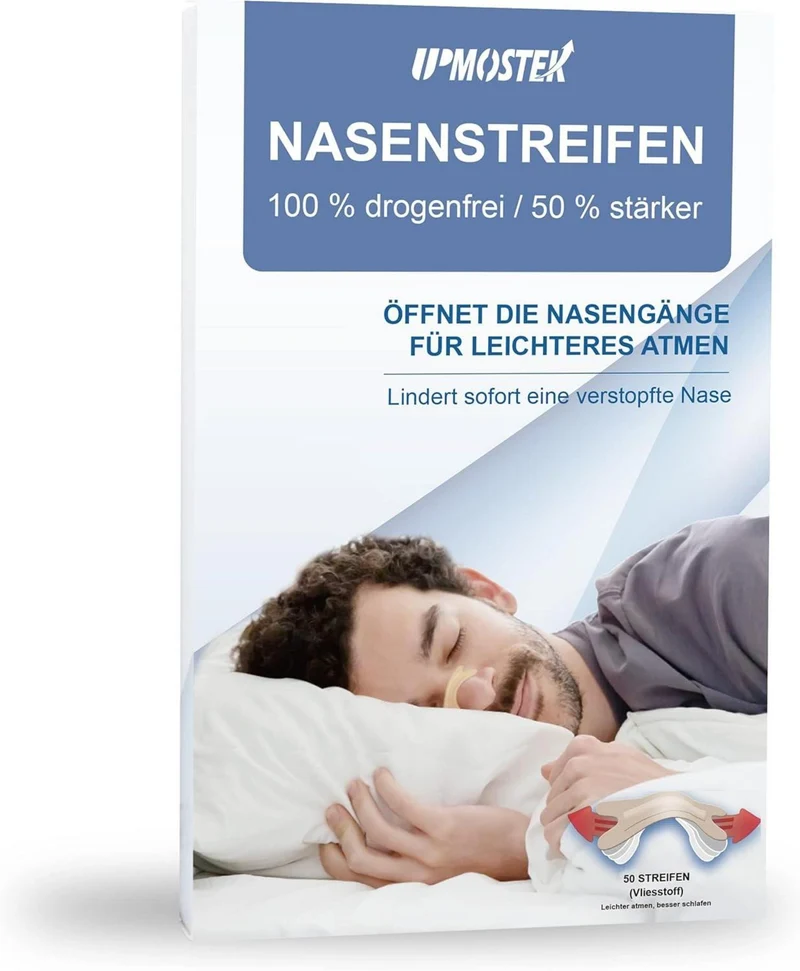 Nasenpflaster 50 Stück - Extra starke Nasenstrips für