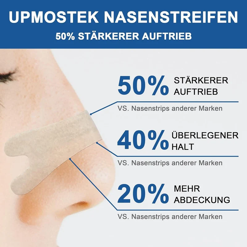 Nasenpflaster 50 Stück - Extra starke Nasenstrips für