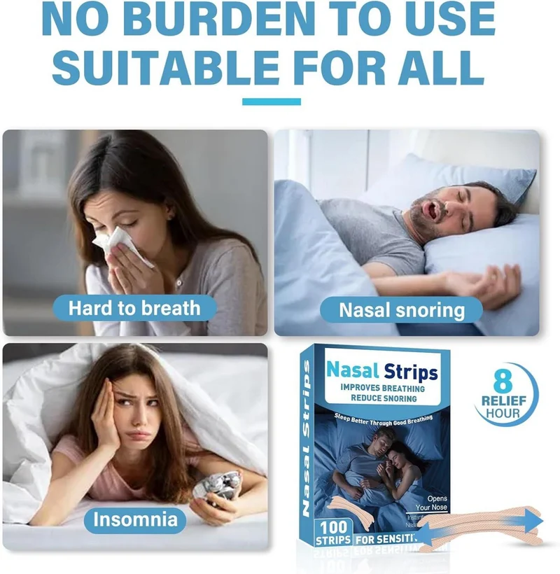 Nasenpflaster 100 Stück Extra Stark für besseres Atmen