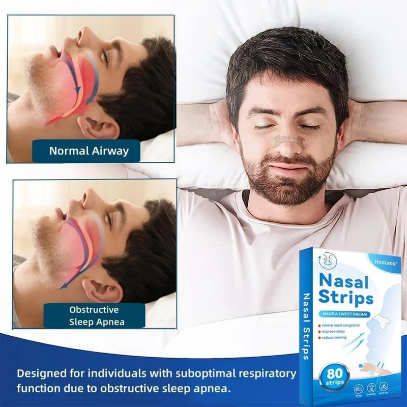 Nasenpflaster 80 Stück Schnarchen Anti Allergien Atemwege