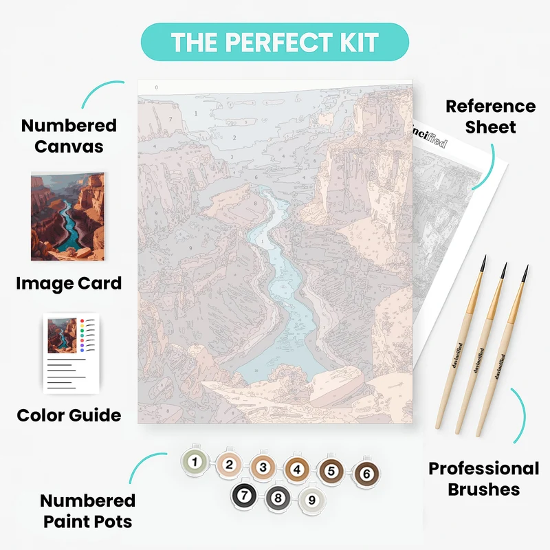 Grand Canyon River View - Paint by Numbers Kit