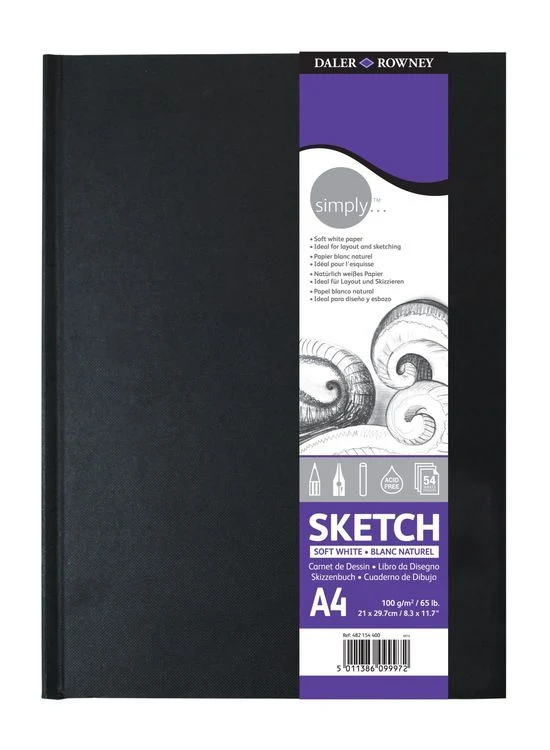 Скицник DALER ROWNEY Simply екстра бял 100