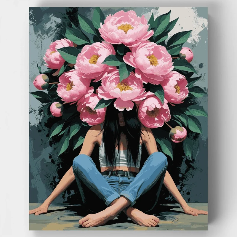 Blooming Dreams Portrait - Paint by Numbers Kit