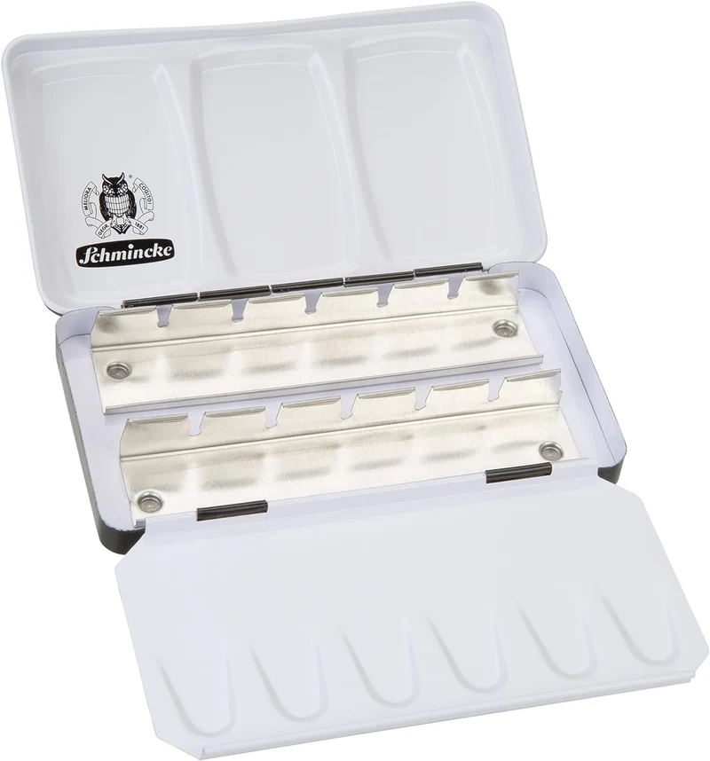 Schmincke άδεια μεταλλική κασετίνα για 12 μισές ακουαρέλες (1/2 pans)