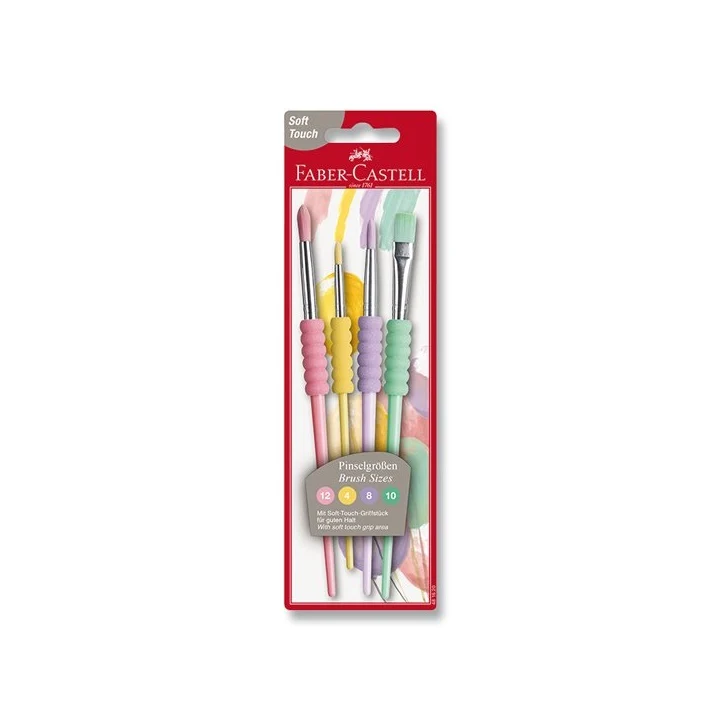 Комплект четки Faber-Castell Soft - 4 бр