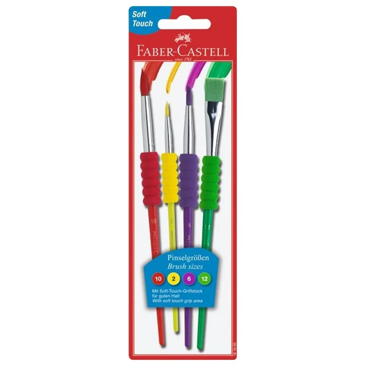 Комплект четки Faber-Castell Soft - 4 бр