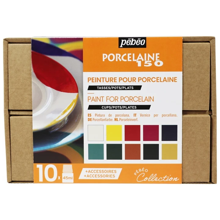 Комплект боя за керамира Pebeo Porcelaine 150 - 10 x 45 мл