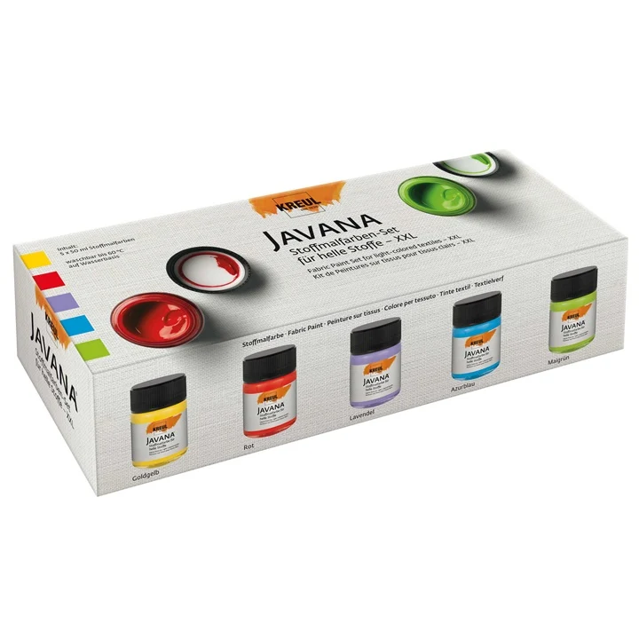 Комплект бои за светъл текстил JAVANA 5x50 ml