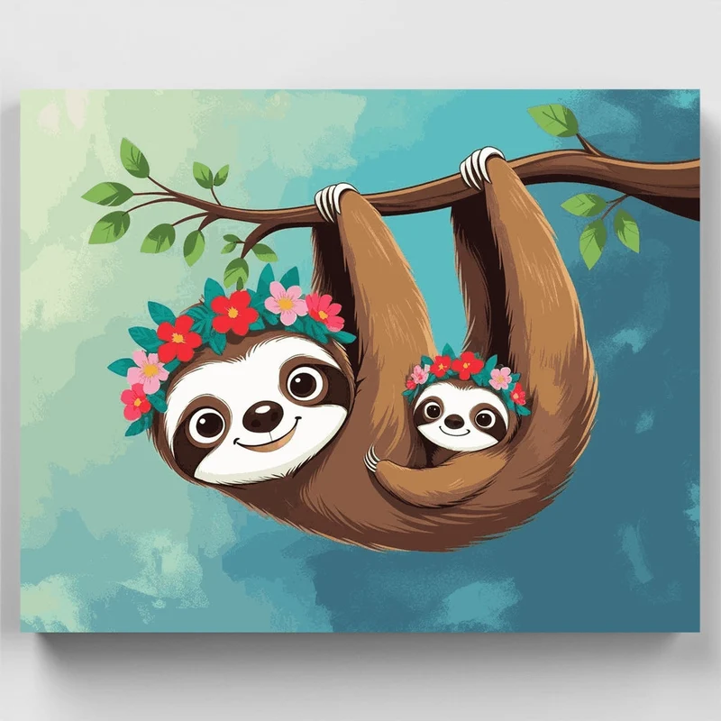 Sloths - Paint by Numbers Kit