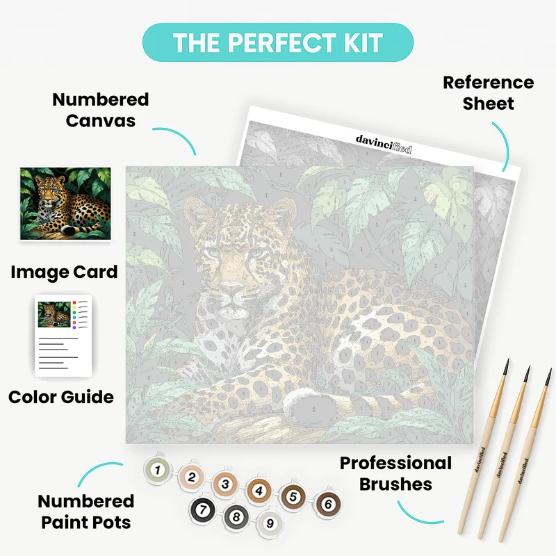 Leopard in the Jungle - Paint by Numbers Kit