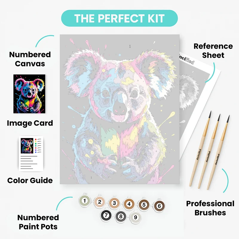 Colorful Koala - Paint by Numbers Kit