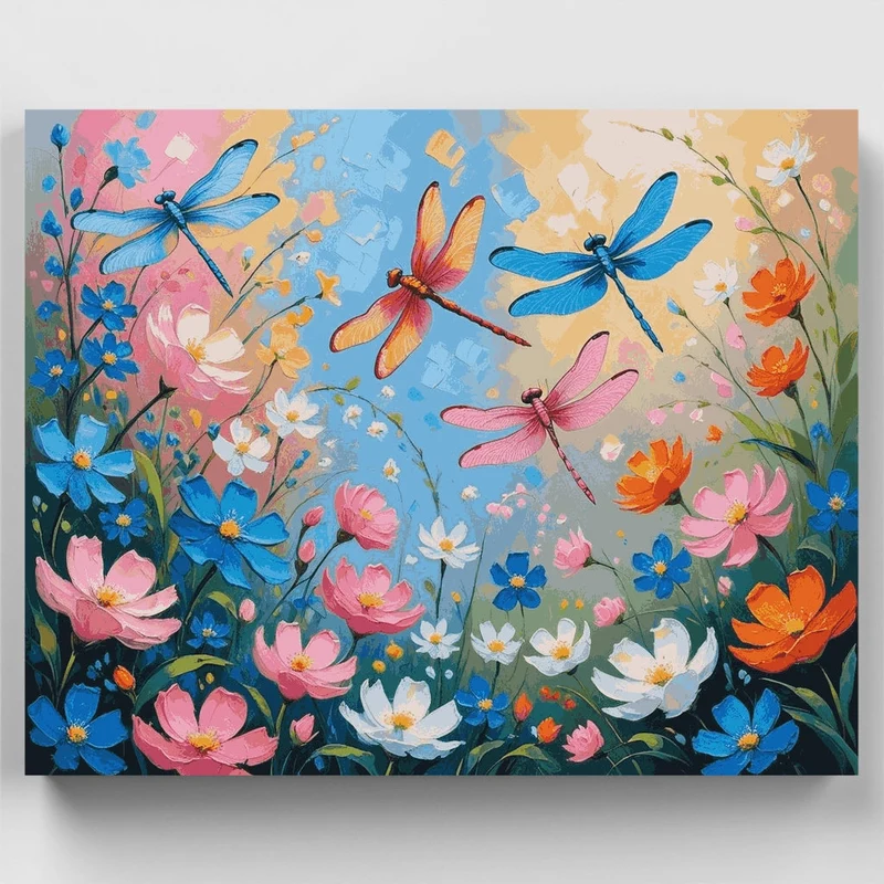 Dragonflies and Wildflowers - Paint by Numbers Kit