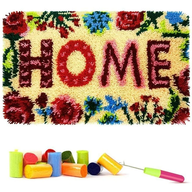 Knüpf-Set Teppich Handarbeit – DIY Bastelset für Zuhause