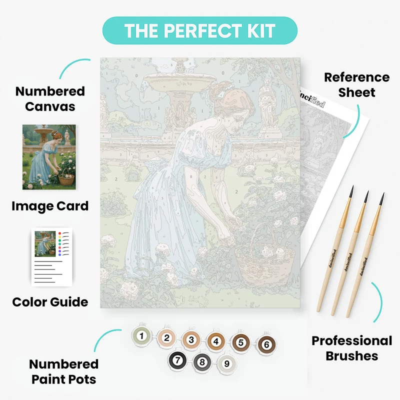 Garden Rose Picking - Paint by Numbers Kit