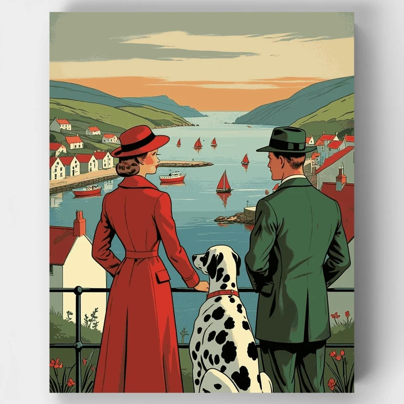 Vintage Coastal Romance - Paint by Numbers Kit