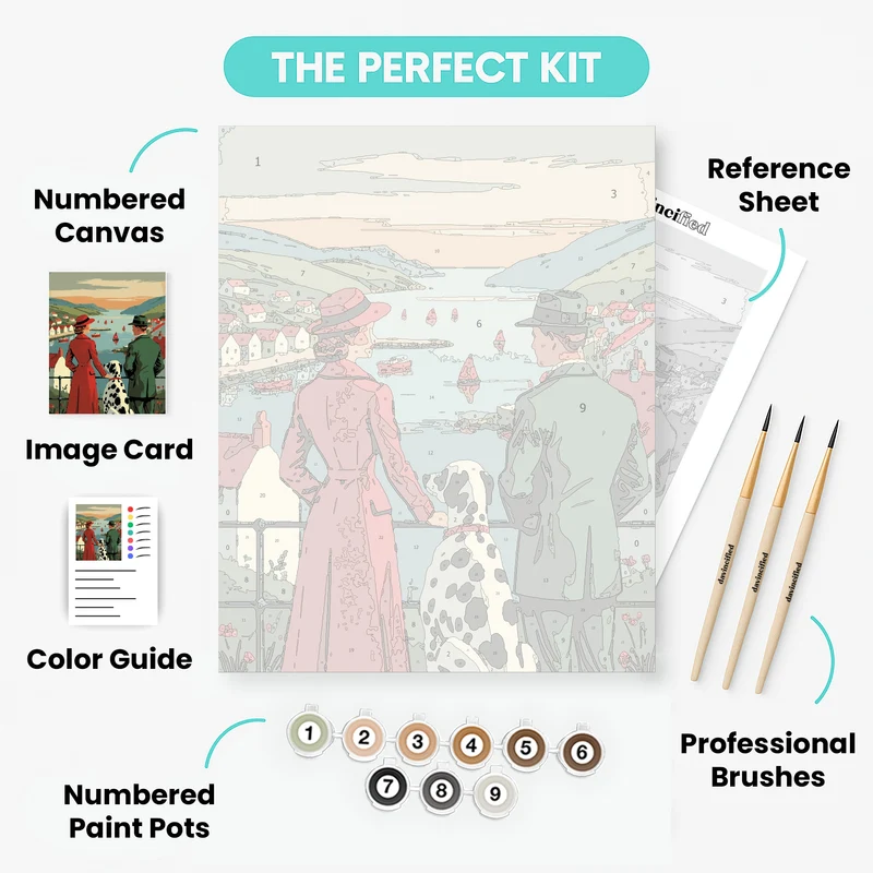 Vintage Coastal Romance - Paint by Numbers Kit