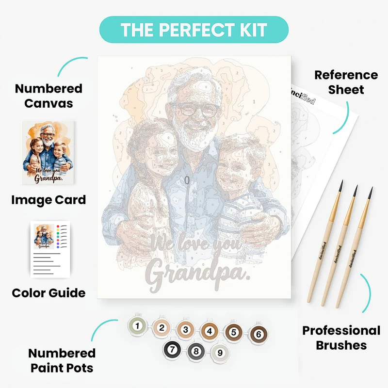 We Love You Grandpa - Paint by Numbers Kit