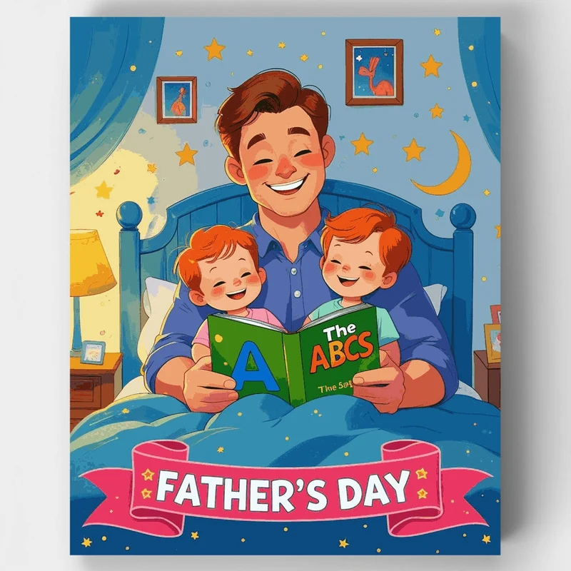 Father's Day Bedtime Story - Paint by Numbers Kit
