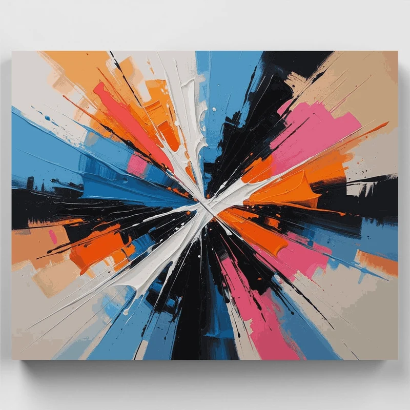 Explosive Abstract Starburst - Paint by Numbers Kit