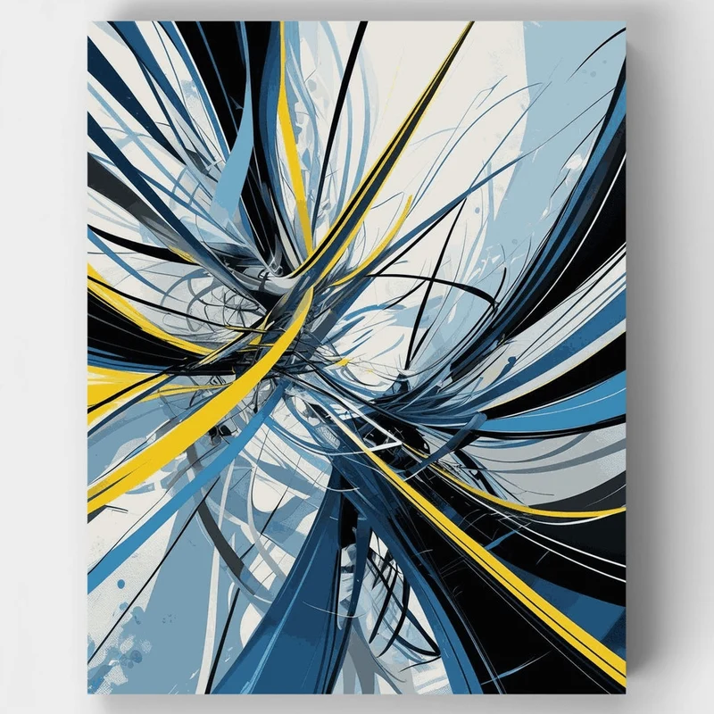 Dynamic Abstract Burst - Paint by Numbers Kit