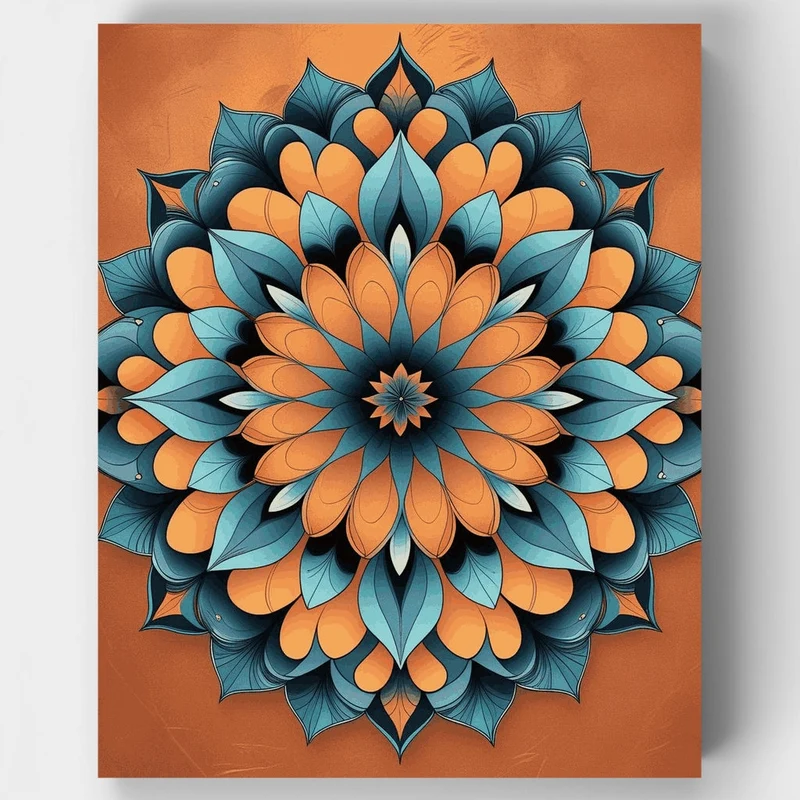 Ornate Mandala Flower - Paint by Numbers Kit