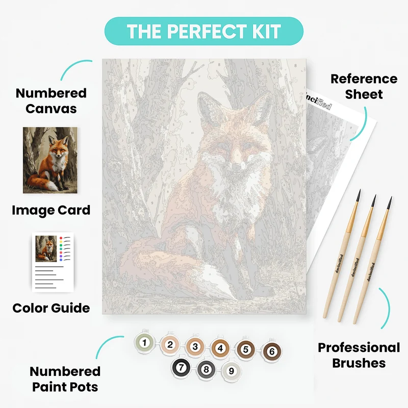 Fox in the Forest - Paint by Numbers Kit