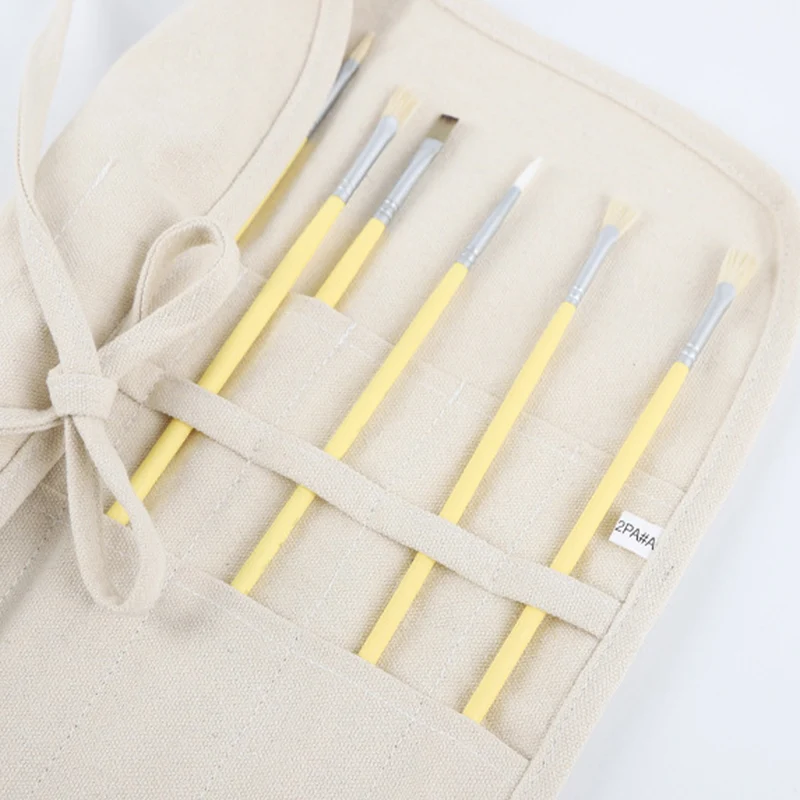 Canvas Brush Roll Organizer
