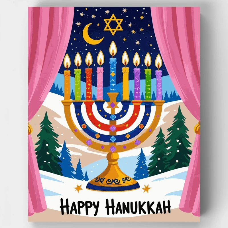 Happy Hanukkah - Paint by Numbers Kit