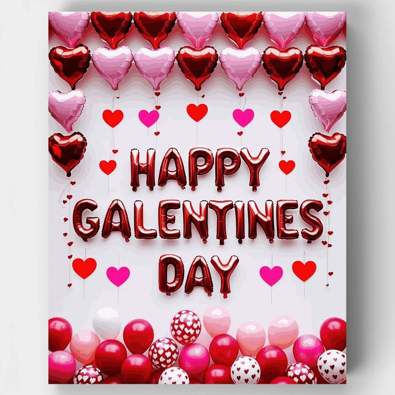 Galentine's Day Balloon Celebration - Paint by Numbers Kit